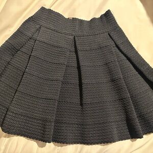 Chic Black Textured Mini Skirt